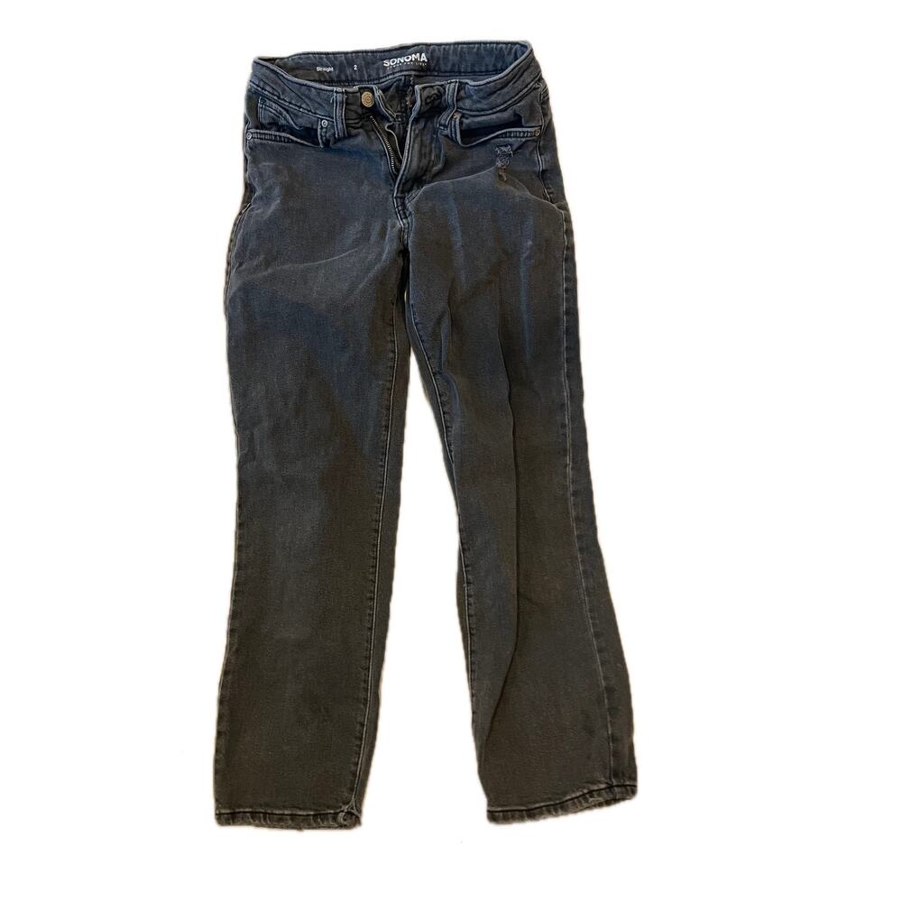 Sonoma Straight Black Jeans Womans Sz 2